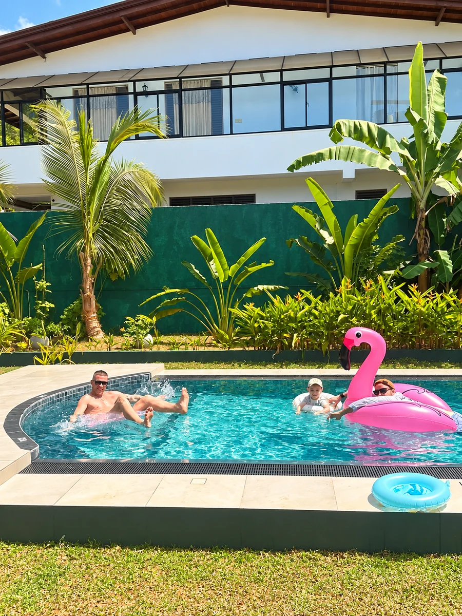 Holiday moments in the private pool — Syndeo Garden, Hikkaduwa