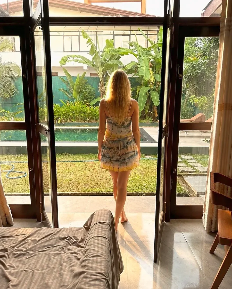 A quiet moment overlooking the villa garden — Syndeo Garden, Hikkaduwa
